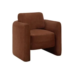 Accent Chair in Terracota Fabric