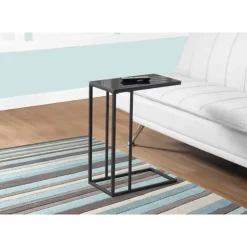 Accent table - black metal / black tempered glass - Monarch