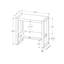 Accent table - black reclaimed wood-look / black metal - Monarch
