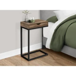 Accent table - brown reclaimed-look / black metal - Monarch