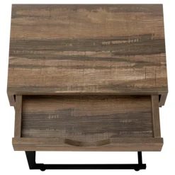 Accent table - brown reclaimed-look / black metal - Monarch