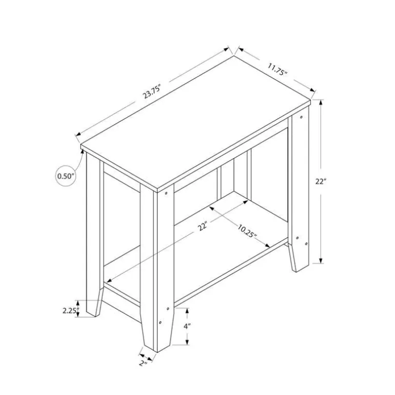 Accent table - dark taupe - Monarch