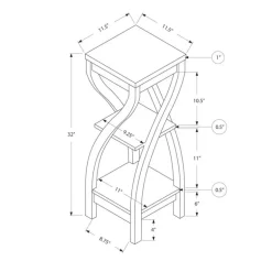 Accent table - 32"h / white - Monarch