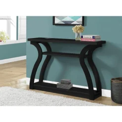 Accent table - 47"l / black hall console - Monarch