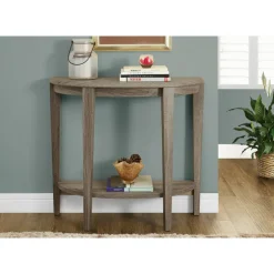 Accent table - 36"l / dark taupe hall console - Monarch
