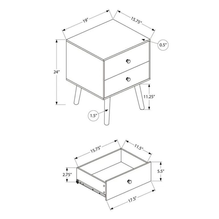 Accent Table 24"H with Storage - Monarch