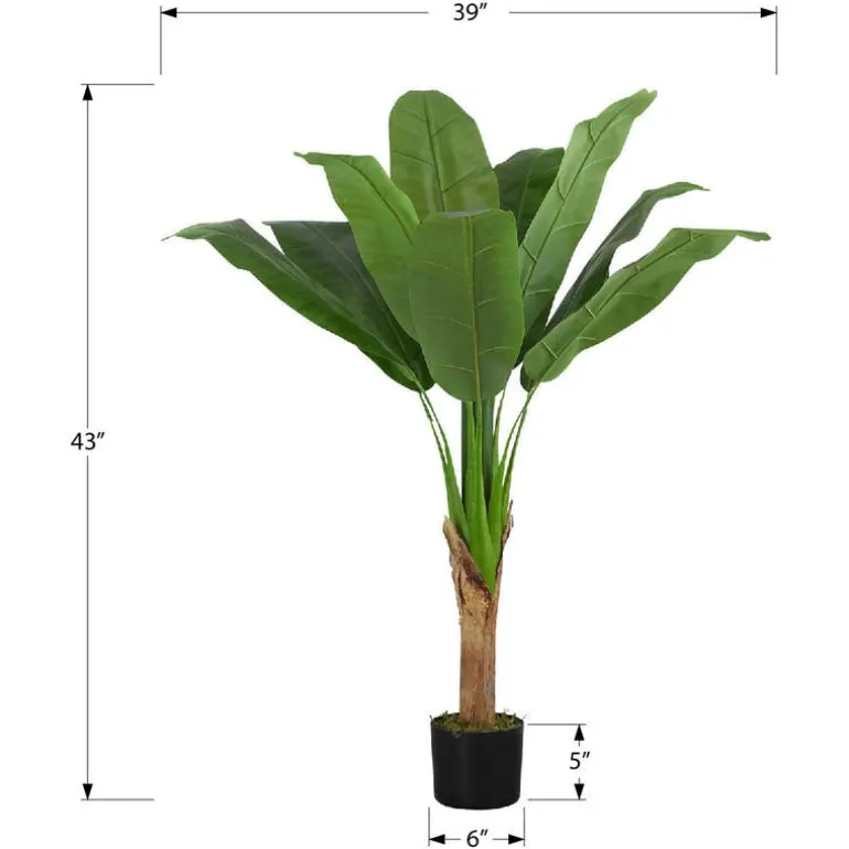 Artificial plant - 43"h / indoor banana tree in a 5" pot