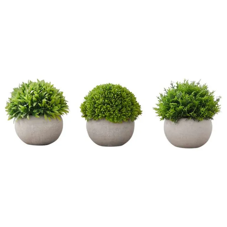 Artificial plant - 3pcs / 5"h grass in a 3" grey pot