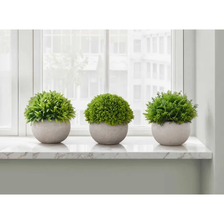 Artificial plant - 3pcs / 5"h grass in a 3" grey pot