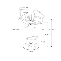 Bar Stools (Set of 2) Black Leather Look