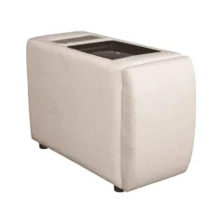 Beige Modular Loveseat with Console - 3 pcs