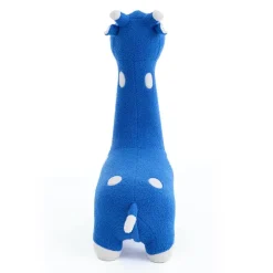 Blue Giraffe-Shaped Kids Pouf – 29.5