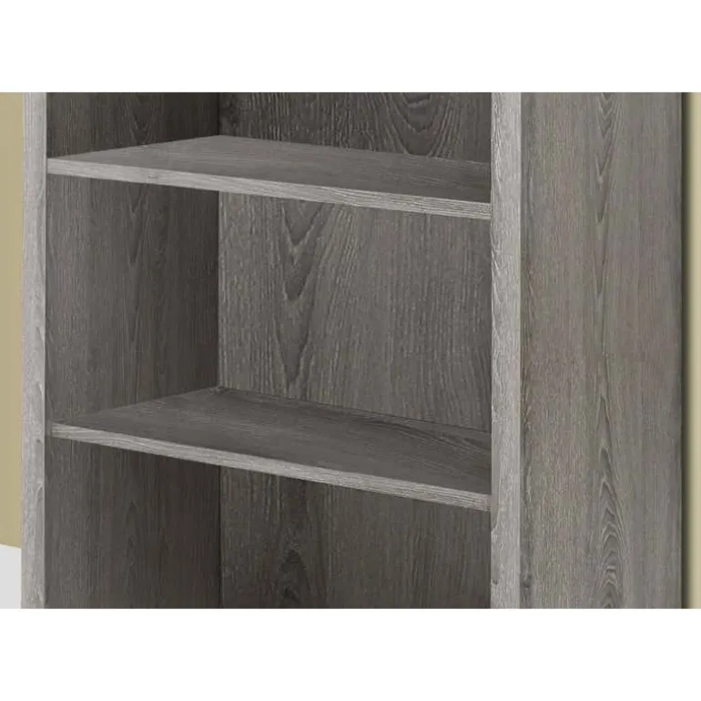 Bookcase - 48"h / dark taupe with adjustable shelves - Monarch
