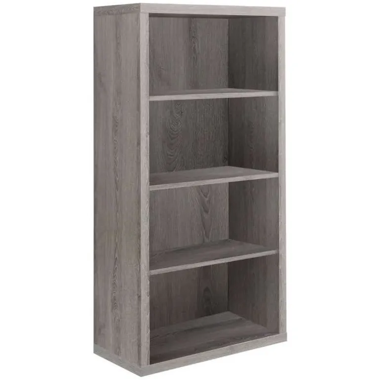 Bookcase - 48"h / dark taupe with adjustable shelves - Monarch