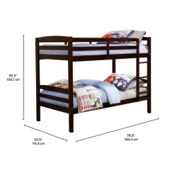 Brown Bunk Bed - 39"/39"