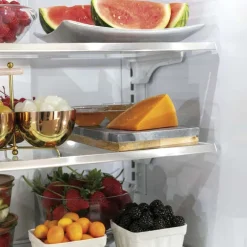 CAFE 22.2 Cu Ft 36 In Refrigerator Stainless Steel Bottom Freezer, French door - CYE22TP2MS1