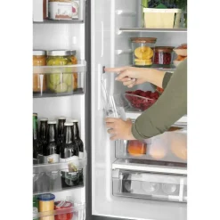CAFE 18.6 Cu Ft 33 In Refrigerator Black Bottom Freezer, French door - CWE19SP3ND1