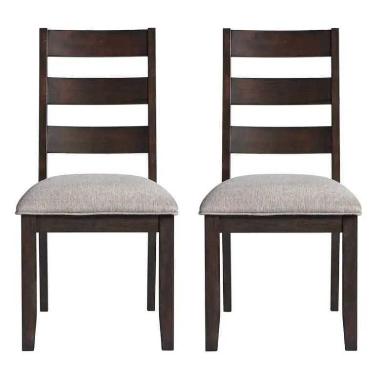 Chairs (Set of 2) - Brown & Beige