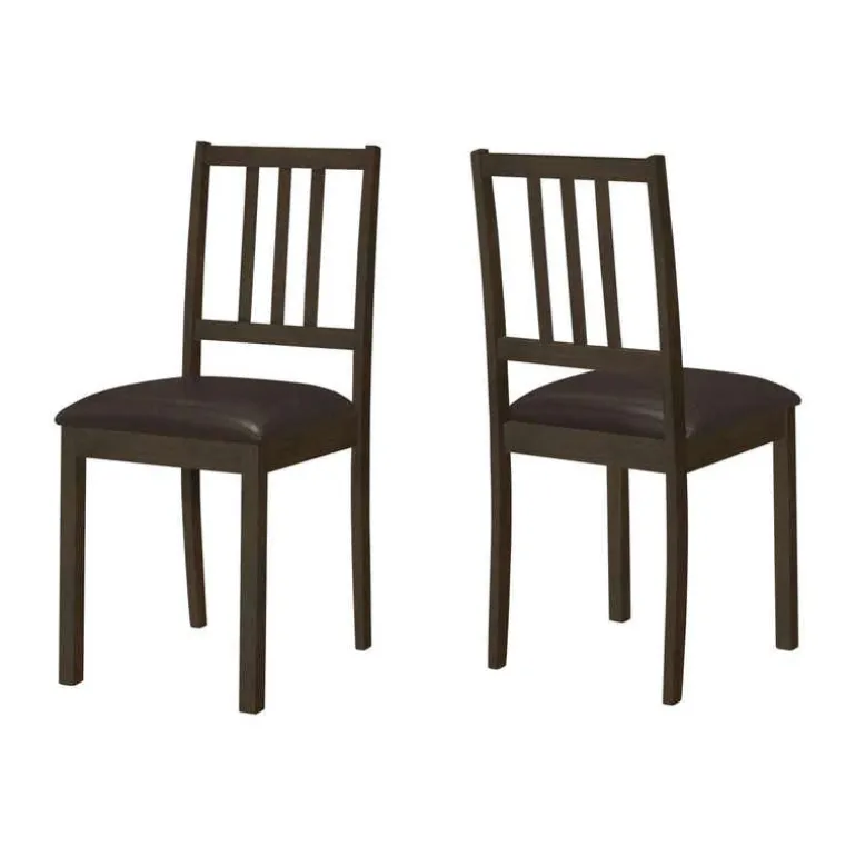 Chairs (Set of 2) - Dark Brown - Monarch