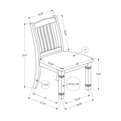 Chairs (Set of 2) - Grey - Monarch