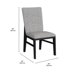Chairs (Set of 2) - Grey Fabric