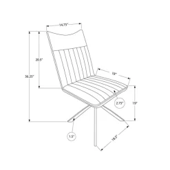 Chairs with Black Spider Legs (Set of 2) - Black - Monarch