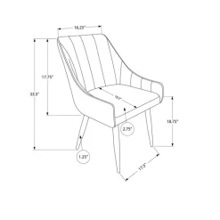 Chairs with Low Arms (Set of 2) - Black - Monarch