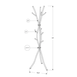 Coat rack - 74"h / white metal