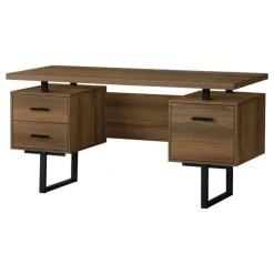 Computer desk - 3 storage drawers / reversible / floating desktop - 60