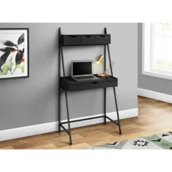 Computer desk - 2 tiers / 4 storage drawers / ladder style - 32