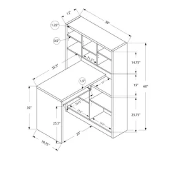Computer desk - espresso left or right facing corner - Monarch