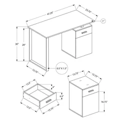 Computer desk - 48"l / black left or right facing - Monarch
