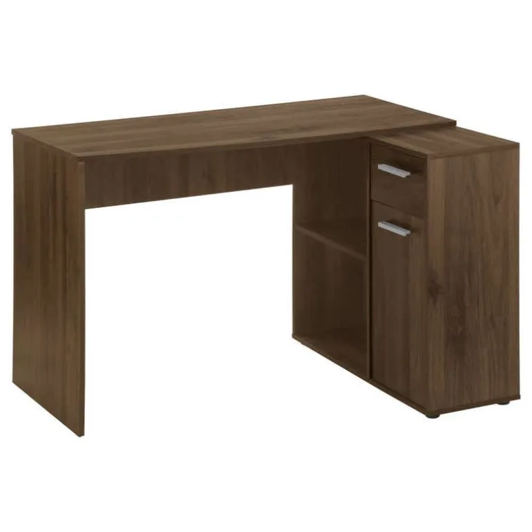 Computer desk - 46"l / dark walnut / storage cabinet - Monarch