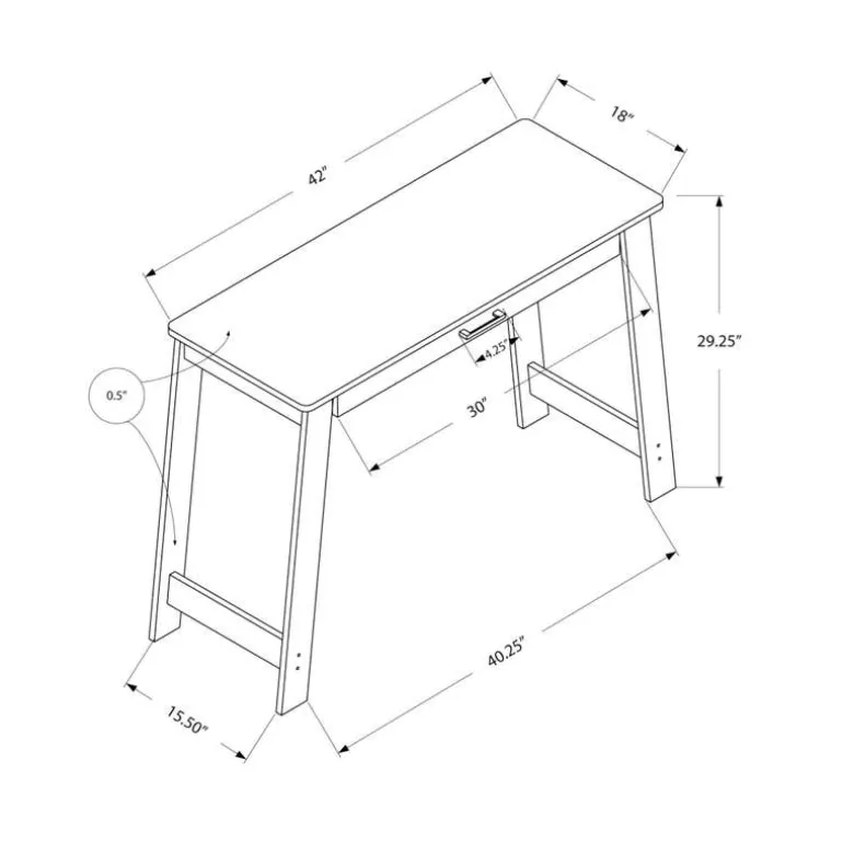 Computer desk - 42"l / espresso with a storage drawer - Monarch