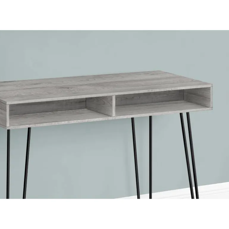 Computer desk - 40"l / grey / black metal - Monarch