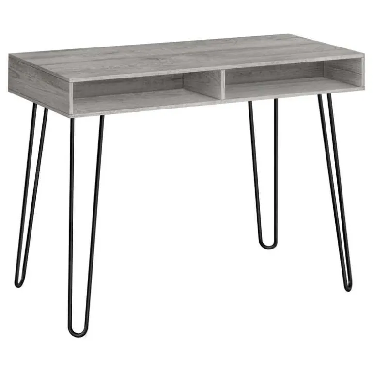 Computer desk - 40"l / grey / black metal - Monarch