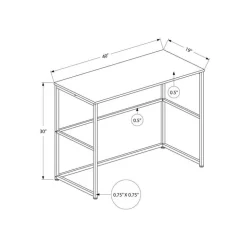 Computer desk - 40"l / white / white metal - Monarch