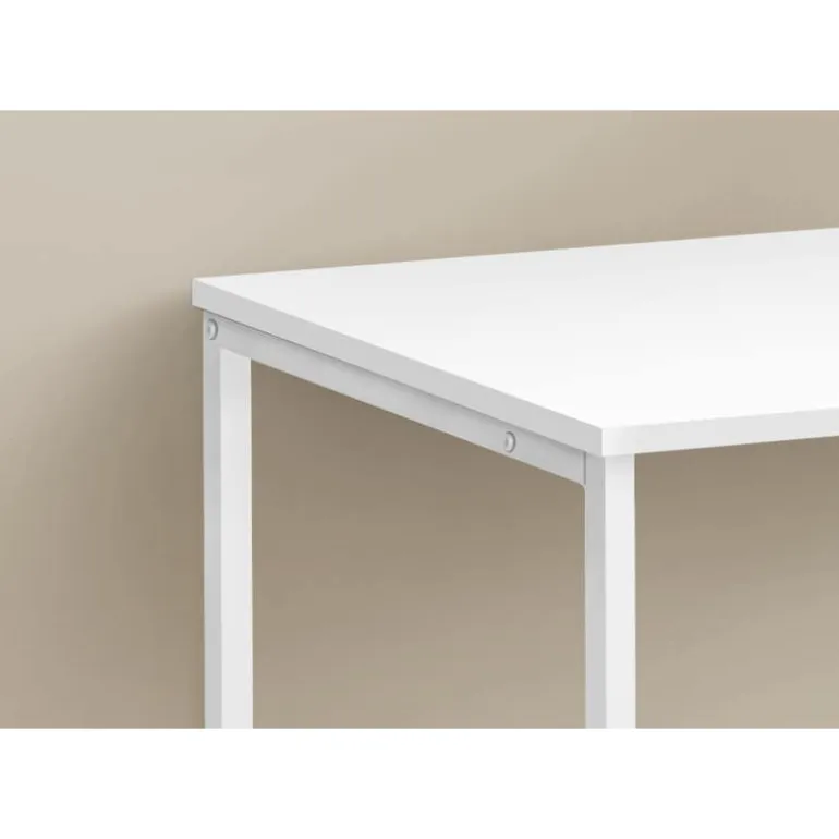 Computer desk - 40"l / white / white metal - Monarch