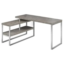 Computer desk - l-shaped / corner / 2 open shelves / 60