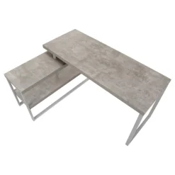 Computer desk - l-shaped / corner / 2 open shelves / 60