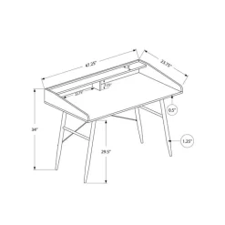 Computer desk - small hutch / 2 storage cubbies / 1 shelf - 48