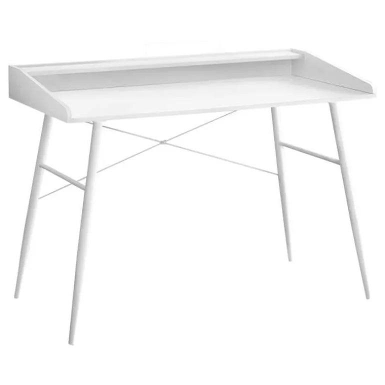 Computer desk - small hutch / 2 storage cubbies / 1 shelf - 48"l - white / wh - Monarch