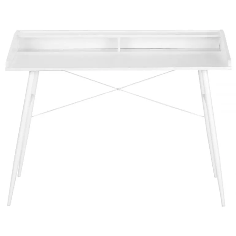 Computer desk - small hutch / 2 storage cubbies / 1 shelf - 48"l - white / wh - Monarch