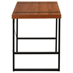 Computer desk - thick-panel desktop / inset metal legs - 48