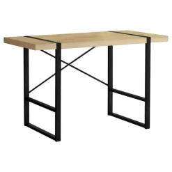 Computer desk - thick-panel desktop / inset metal legs - 48
