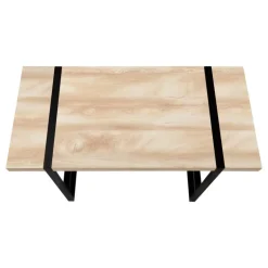 Computer desk - thick-panel desktop / inset metal legs - 48