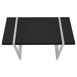 Computer desk - thick-panel desktop / inset metal legs - 48