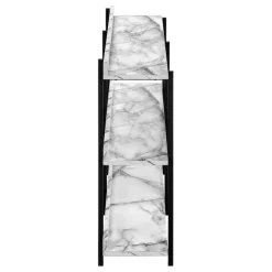 Console table - 3 tier / shelves / rectangular / metal legs - 48
