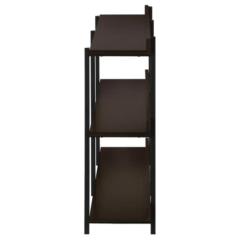 Console table - 3 tier / shelves / rectangular / metal legs - 48"l - espresso - Monarch