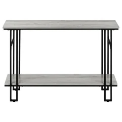 Console table - h-frame sides / 1 shelf / rectangular - 48"l - grey wood-look - Monarch